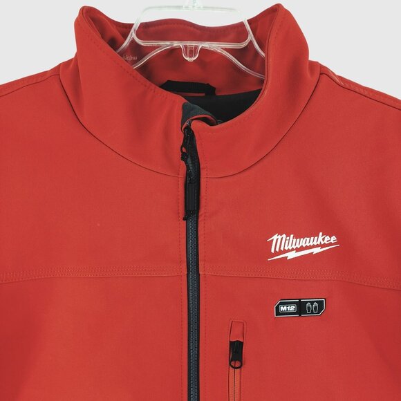 Milwaukee M12 2X Heated Gear Red Jacket With Zippered Pockets & Adjustable Cuffs - Picture 4 of 14